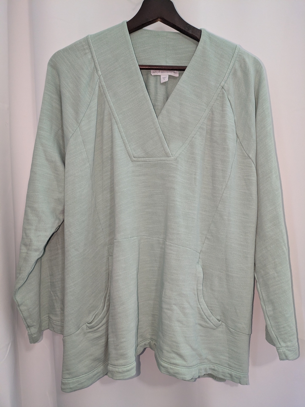 J. Jill Pure Jill Mint Green V-Neck Pullover